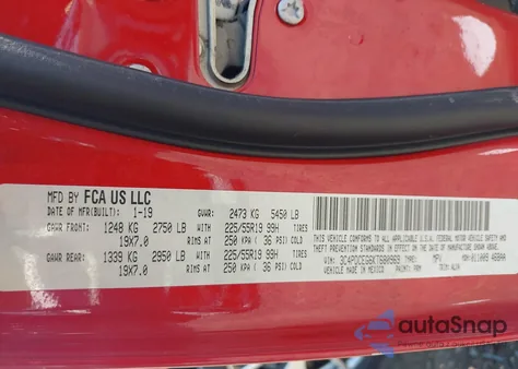 2019 Dodge Journey Gt from USA, damaged, VIN 3C4PDCEG6KT680969